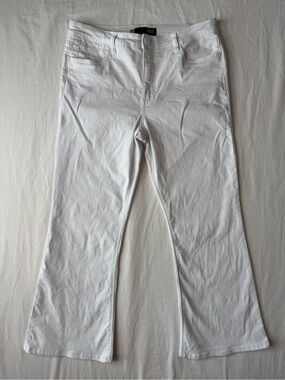 KUT from the Kloth Stella High Rise Fab Ab Flare Jeans White Size 10